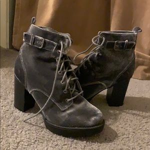 Madden Girl velvet booties